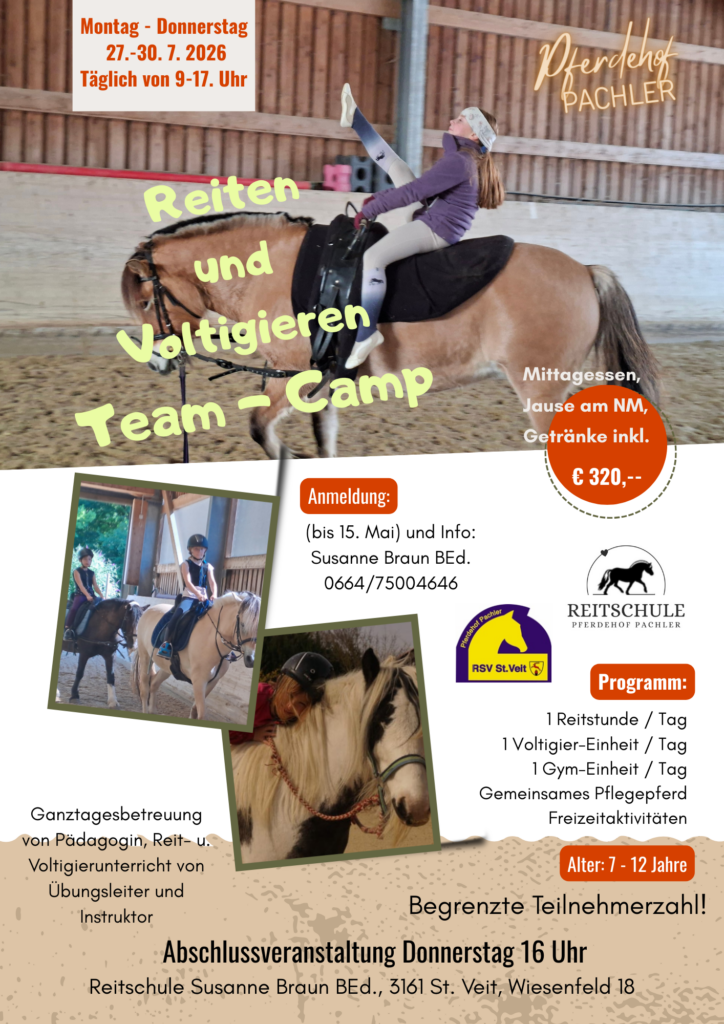 Reiten und Voltigieren am Pferdehof Pachler